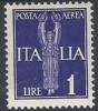 1930-32 REGNO POSTA AEREA SOGGETTI ALLEGORICI 1 LIRA MH * -  RR10070-2 - Poste Aérienne