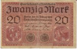 Germany #57 20 Mark 1918 Banknote Paper Money - 20 Mark