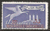 S. Marino 1947 - E. 18 - Sovrastampato £ 35 Su £ 30 Azzurro - MNH** - Timbres Express