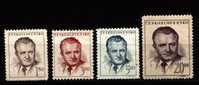 CS 1948 Mi 552-555 ** Yt 477A-480 President Gottwald - Unused Stamps