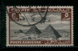 EGYPT / 1933 / AIRMAIL / AIRPLANE / HANDLEY PAGE H.P.42 OVER PYRAMIDS / POST MARK / KAFR EL SHEIKH / VF USED . - Gebraucht