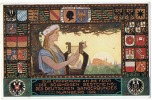 S-ART8 - BAVIERE Entier Postal Illustré Cinquantenaire De La Fédération Des Chorales Harpiste Et Ecussons 1912 RARE!!! - Postal  Stationery