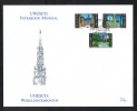 BELGIE  GROTE   FDC  UNESCO  WERELDPATRIMONIUM   2000 - 1991-2000