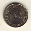 SAARLAND  -  SARRE  -  100  FRANKEN  1954  - - 100 Francos