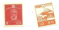 1945 - Giappone 343 + 346 Ordinaria C1435 - Neufs