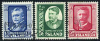 Iceland #284-86 Used Hafstein Set From 1954 - Used Stamps