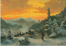 Norway Postal Stationery 2005 Christmas Painting - Hans Gude 'From Telemark' - Axel Ender 'Local Journey From A Farm' ** - Postwaardestukken