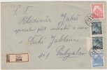 1942 Bohemia & Moravia Registered Letter, Cover.  Jaromer. (D03014) - Lettres & Documents