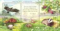 Russia 2005 Belarus  Joint Issue Fauna NATURE Wild Animals Eagle Butterfly Beaver Badger Flower M/S Stamps Mi BL79 - Blocs & Feuillets