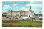 LONDON - BUCKINGHAM PALACE AND VICTORIA MEMORIAL- CARS -  PEOPLE - 1962  - 2PICS  *(gb783) - Buckingham Palace