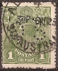 AUSTRALIA -  1924 1d King George V, No Watermark, Perfed "OS". Used - Gebraucht