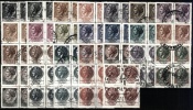 Italia 1968-77, Siracusana Fluorescente Quartina (o), Giro Completo 26 Valori - Sammlungen