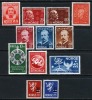 Norway #290-303 XF Mint Hinged Issues From 1947-49 - Nuevos