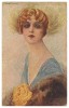 ITALY - ILLUSTRATEURS - «T. Corbella»-Femme Avec Rose Jaune Par Corbella (Nº 130-5) Carte Postale - Corbella, T.