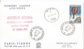 Premier Vol En DC9   Austria Airlines Paris  - Vienne  Du 12/07/1971 - Premiers Vols