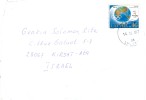 Latvia Lettland Latvija Mailed To Israel 2002 "Sydney 2000 Olympic Games, Globe"  Single Stamp On Cover - Verano 2000: Sydney