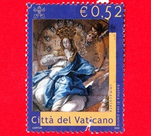 VATICANO - Usato - 2002 - Madonna Nella Basilica Vaticana - 0,52 - Immacolata - Rovinato - Gebruikt