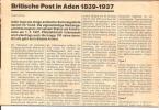 Aden. Postgeschichte Auf 4 DIN A 4 Seiten Mit 69 Stempeltypen - Philately And Postal History