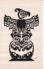 PACIFIC NORTHWEST COAST INDIAN TOTEM POLE EAGLE OVER GRIZZLY BEAR - Autres & Non Classés