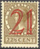 Netherlands #194 Mint Hinged 21c On 22-1/2c From 1929 - Ongebruikt