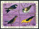 Burundi #342 Mint Never Hinged 6,50fr Bird Block Of 4 From 1970 - Collections, Lots & Séries