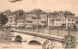 CPA TERRITOIRE DE BELFORT (90) -  BELFORT -   Pont Carnot Hôtel De L'Ancienne Poste - CACHET RECETTE R A4 - 1921 - Belfort – Siège De Belfort