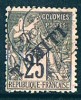 TAHITI   Alphée Dubois 25 Cent Surchargé «TAHITI» Yv 15  Oblitéré - Oblitérés