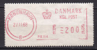 Denmark ATM Meter Stamp Cancel KØBENHAVN 1968 - Macchine Per Obliterare (EMA)