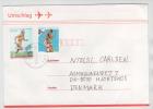 Japan Cover With Topic Stamps Sent To Denmark - Cartas & Documentos