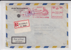SUEDE - 1955 - ENVELOPPE RECOMMANDEE Par AVION Avec EMA Pour BRUCHSAL (GERMANY) - - Other & Unclassified