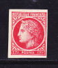 FRANCE N° 676 1F ROUGE ROSE TYPE CERES DE MAZELIN NON DENTELE SANS CHARNIERE - Non Classés