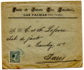 Lettre Commerciale De Las Palmas (Gran Canaria) Pour Paris _date Illisible_Type Pelon - Brieven En Documenten