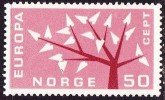 Norway 1962 Europe / EPT 50 Ore Karminrot Michel 476 * - Unused Stamps