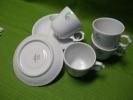 02 - RARE - 4 Tasses Et Sous Tasse - Collection "AGP Assurances" - Limoges (FRA)