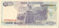 BILLETE DE INDONESIA DE 1000 RUPIAH DEL AÑO 1992  (BANKNOTE) - Indonesien