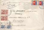 FRANCE TO YUGOSLAVIA-4 X DEFFINITIV AS PORTO - Covers & Documents