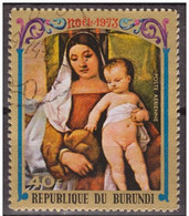 Burundi 1973 Scott C195 Sello * Navidad Christmas Noel Madonna & Child De Titian 40F Correo Aereo Burundi Stamps Timbre - Nuevos