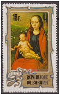 Burundi 1974 Scott C213 Sello º Navidad Christmas Noel Madonna & Child De Hans Memling 18F Correo Aereo Burundi Stamps - Ungebraucht