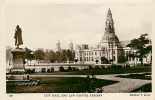 Wales : Mar12 558 : Cardiff  -  City Hall  -  Law Courts  -  Semi-modern Postcard - Glamorgan