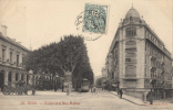 06 - NICE - CPA - Boulevard Mac-Mahon - Vue Animée  Tram Café Du Globe Coiffeur - Circulée 1907 - Bauwerke, Gebäude