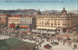 06 - NICE - CPA - La Promenade Des Anglais Et Les Hôtels - Vue Animée  Colorisée - Bauwerke, Gebäude