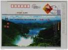 Lingshui Hydropower Station,dam,China 2008 Shangyou Ecotourism Area Landscape Advertising Pre-stamped Card - Agua