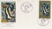 FDC  POLYNÉSIE  TAHITI  1975 ARTISTE #J. STEIMETZ # POSTE AERIENNE - FDC