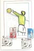 57963)cartolina Illustratoria Manifestazione Campionati Mondiali Di Pallavolo Maschile Con 2 Valori + Annullo - Betogingen