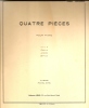 PARTITION DE JUAN LECUNA: QUATRE PIECES POUR PIANO (VALS - CRIOLLA - JOROPO - DANZA) - J-L