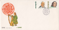 Ireland Scott #616-#617 FDC Europa - 26p Charles Villiers Stanford, 37p Turlough O´Carolan - Composers - FDC