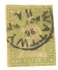 SWITZERLAND 1854 40 Rp Green Berne II Zum 26C SG 37, Michel 17llAyr #AF70 - Used Stamps