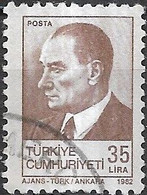 TURKEY 1982 Kemal Ataturk  - 35l - Brown FU - Used Stamps