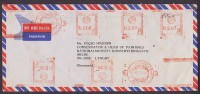 India Airmail Par Avion Meter Stamp LUCKNOW 1986 Cover To National Museum Denmark - Luftpost