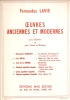 PARTITION DE FERNANDEZ LAVIE: OEUVRES ANCIENNES ET MODERNES - POUR GUITARE ET CHANT ET GUITARE - J-L